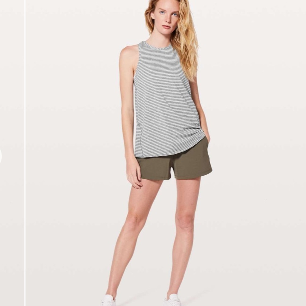 lululemon athletica Striped Gray White Tank Top - Picture 4 of 6